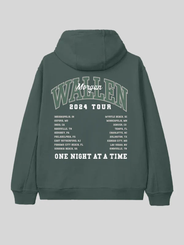 Morgan Wallen One Night At A Time Green Tour Hoodie