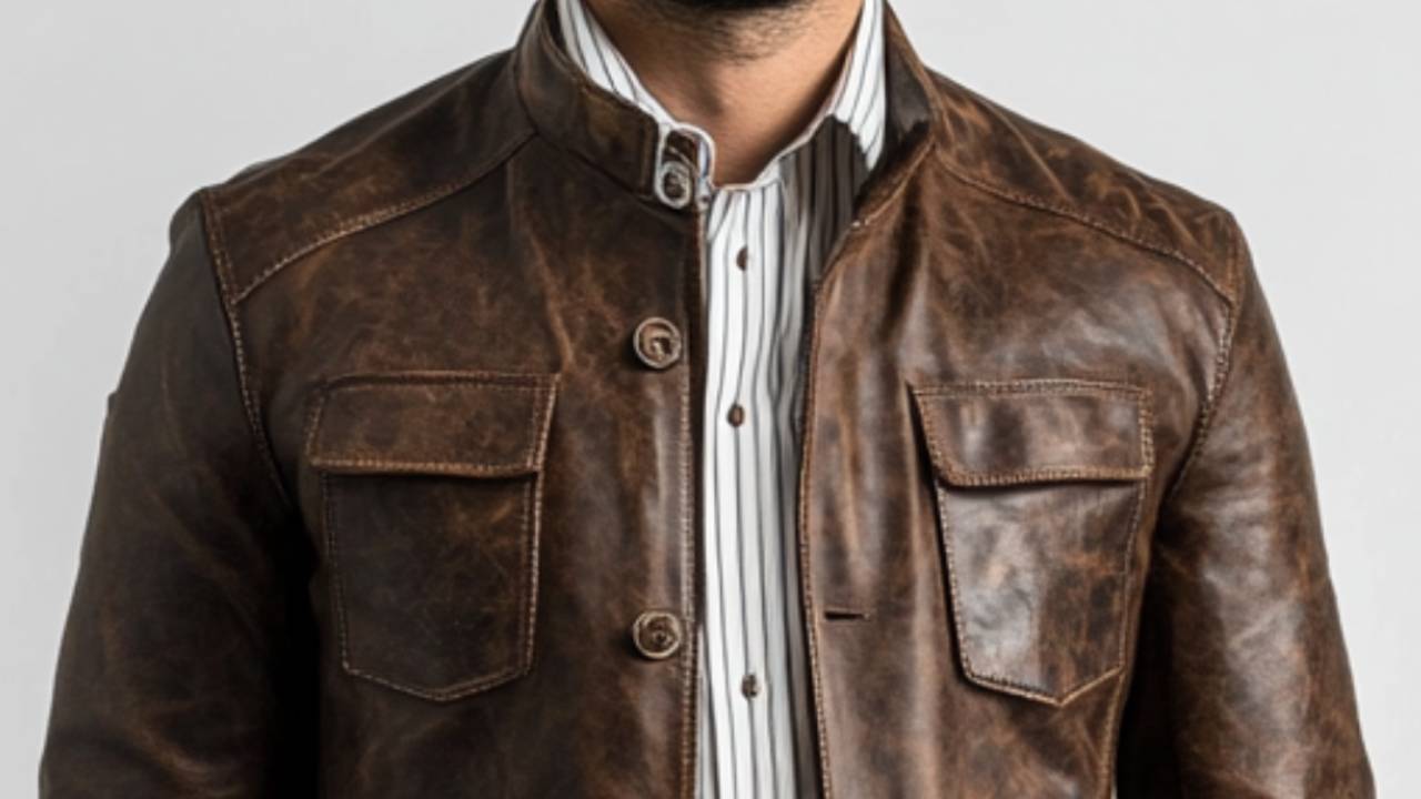 Oscar Leather Brown Jacket - Men Leather Jacket Brown