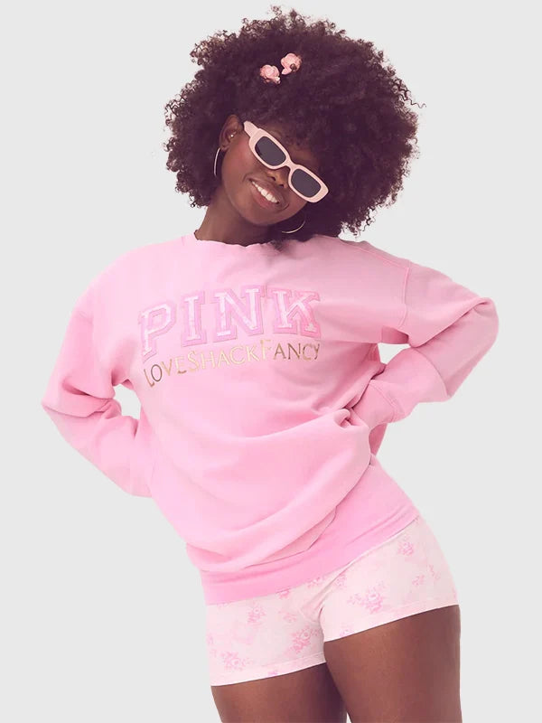 PINK x LoveShackFancy Crew Sweatshirt