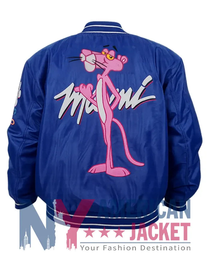 1963 Pink Panther Miami Blue Varsity Jacket  - Recreated