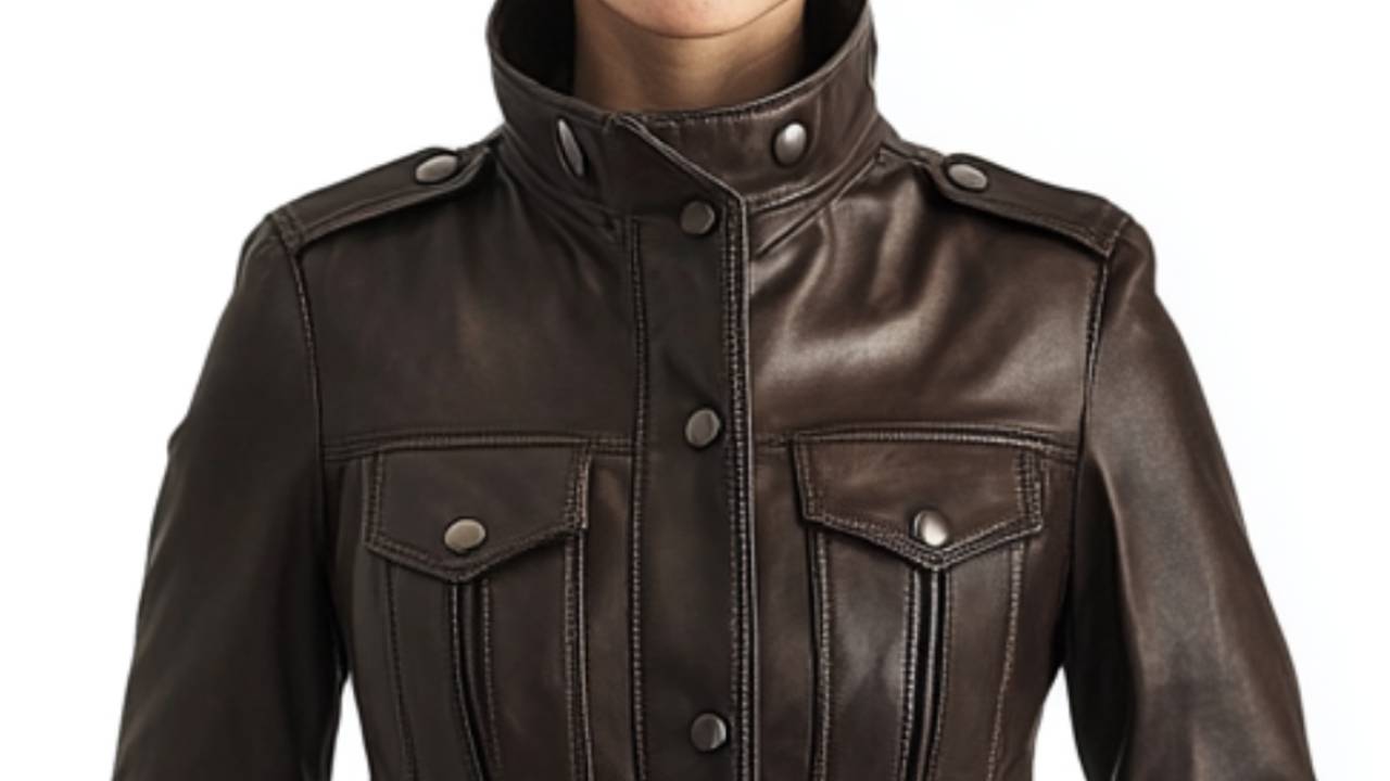 Poppy Leather Brown Jacket - Women Leather Jacket Brown