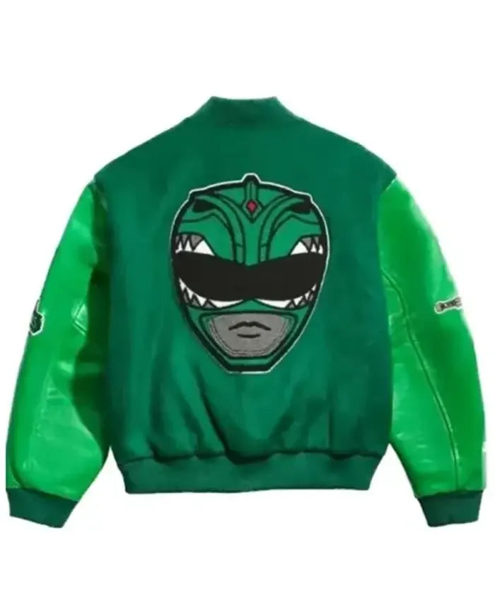 Power Rangers Green Varsity Jacket  - Recreated