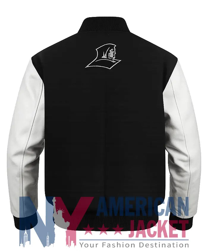Providence College Friars 90s Black And White Varsity Jacket  - Recreated