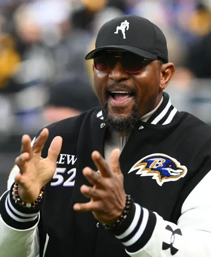 Ray Lewis Baltimore Ravens Varsity Jacket  - Recreated