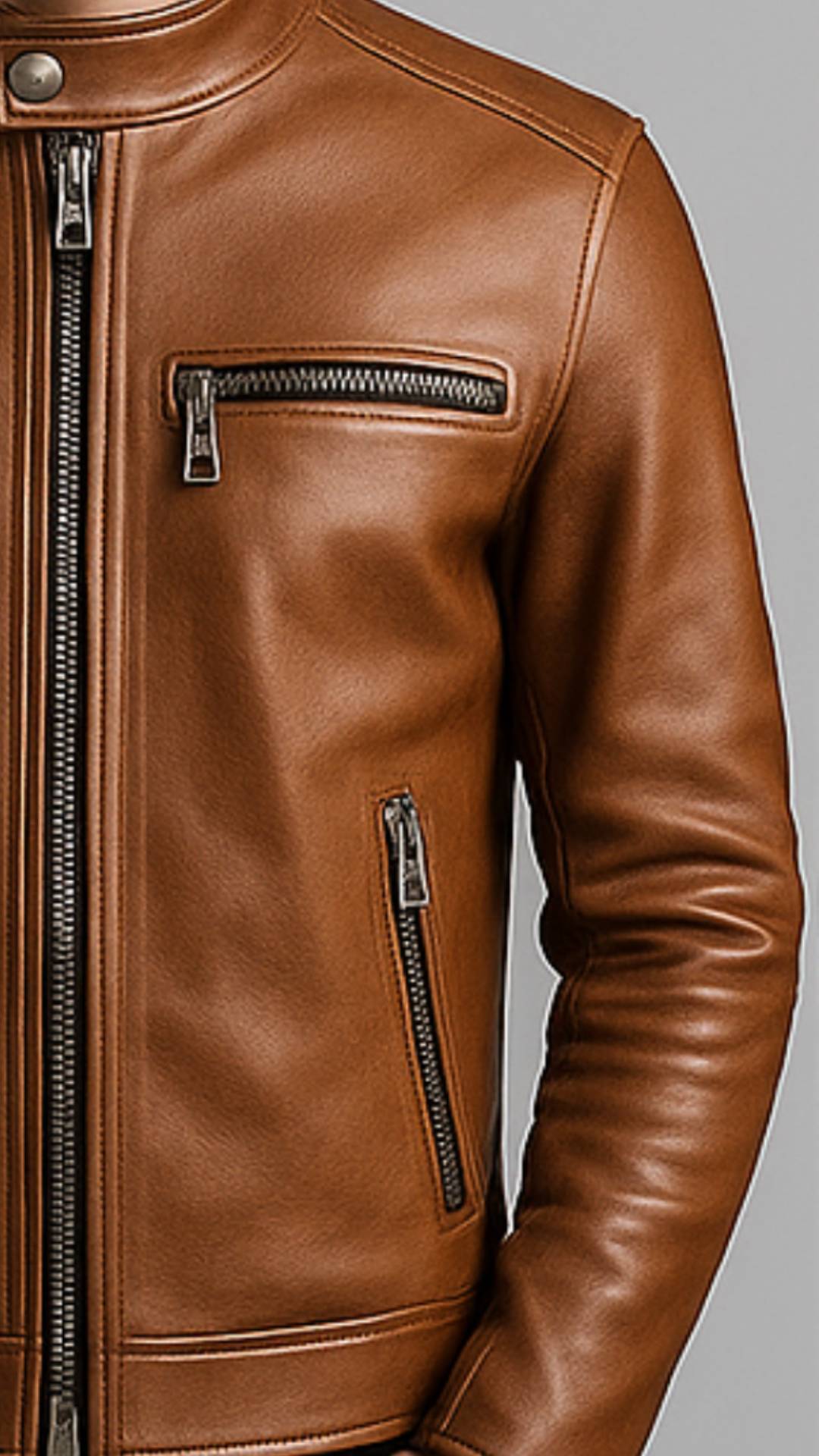 Riley Leather Brown Jacket - Men Leather Jacket Brown