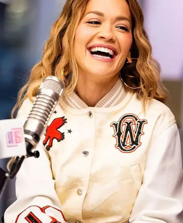 Rita Ora Elvis Duran Show Varsity Jacket  - Recreated