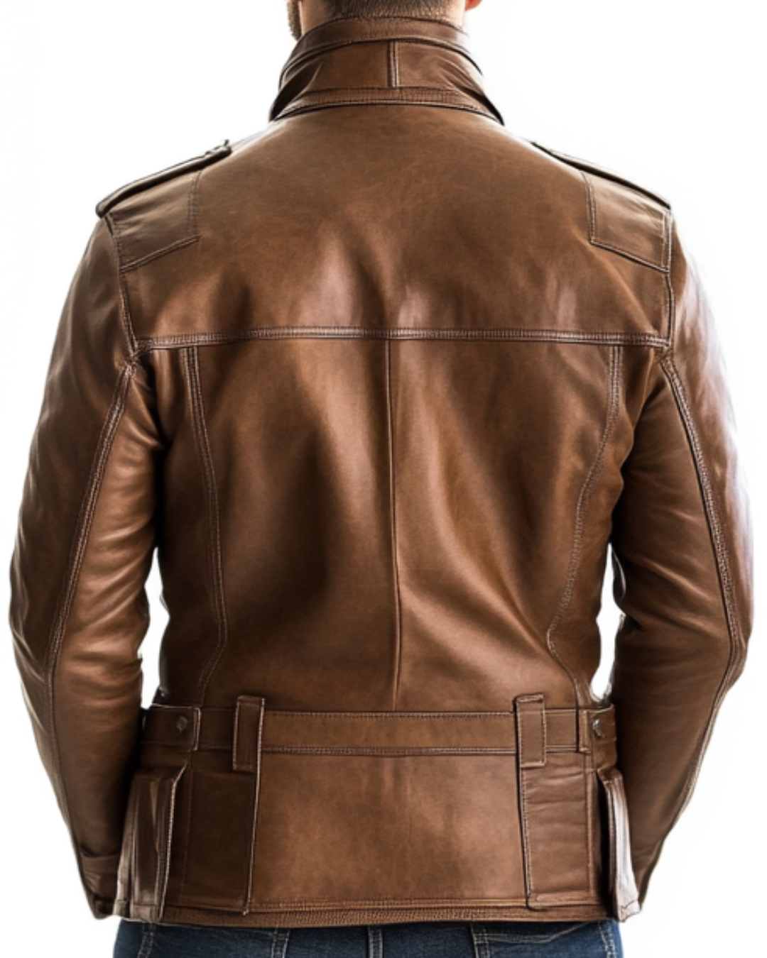 Rowan Leather Brown Jacket - Men Leather Jacket Brown