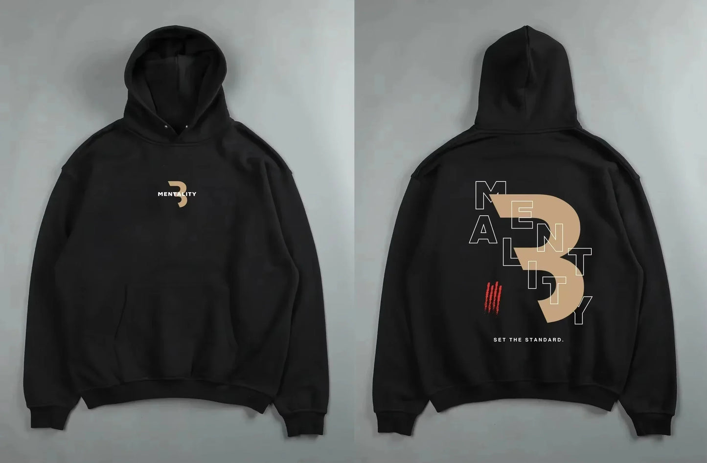 Wake The Beast Printed Men's and Women's Cotton Hoodies Without Drawstring Loose Warm Sweater Long Sleeve Plush Pullover