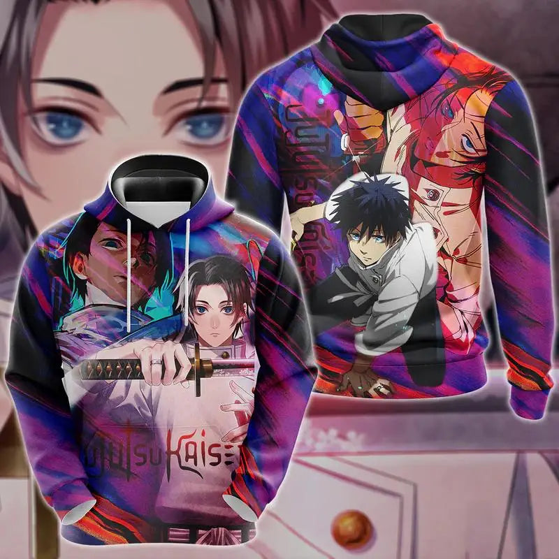 Anime HD Printing Mens Women Universal Hoodies Autumn Fashion Street Men Sweatshirts Casual Loose Men Clothing Tops Hoodies