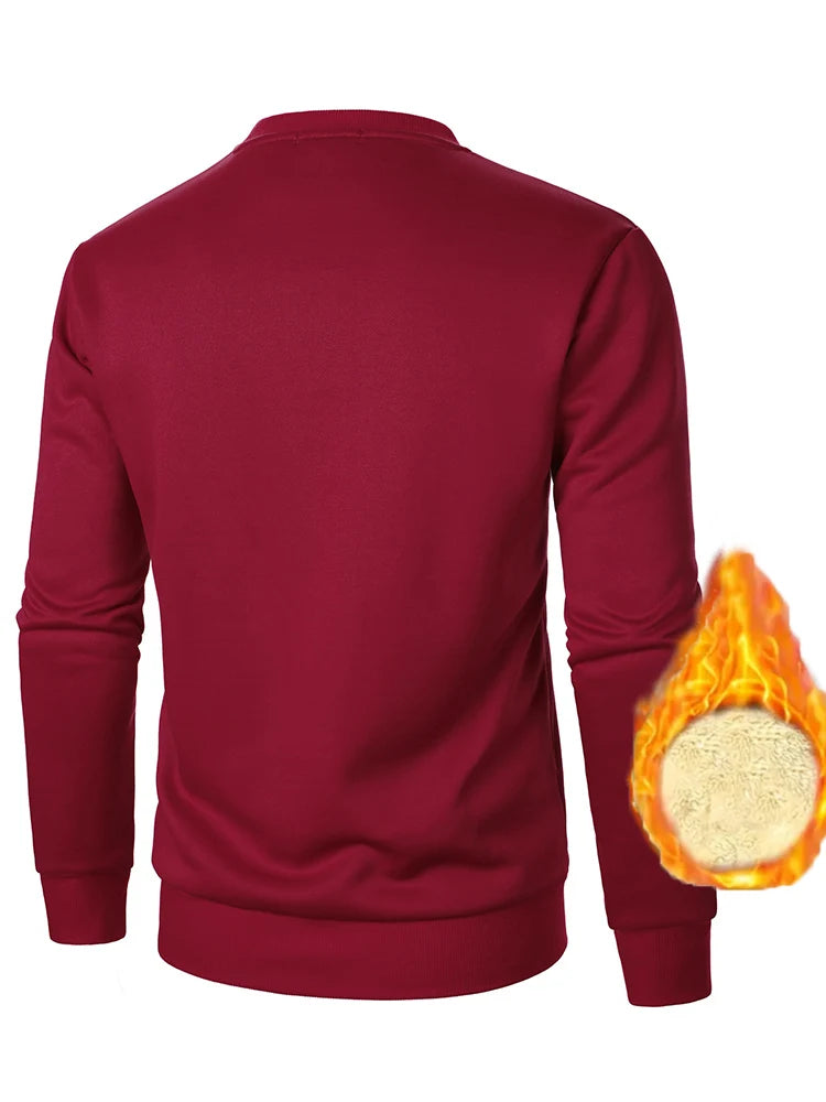 Cashmere round neck men's winter thick cashmere under a warm cashmere