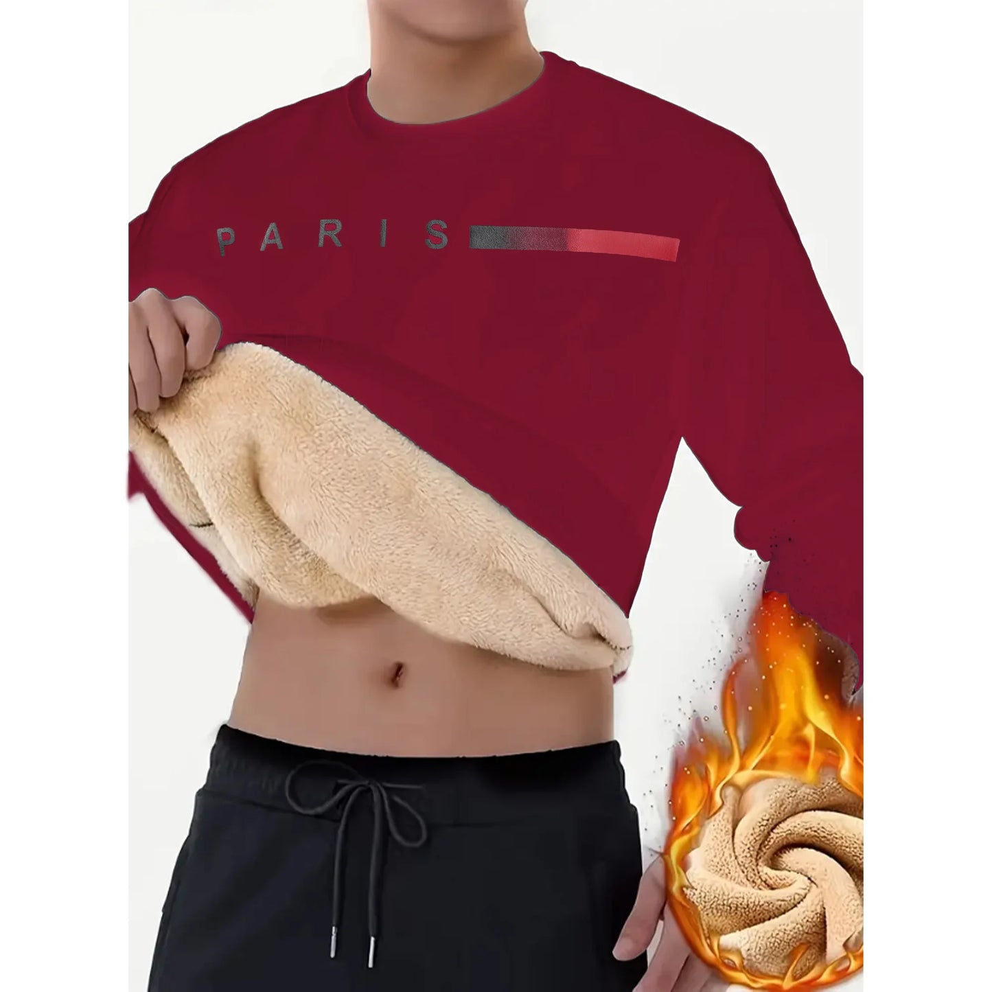 Cashmere round neck men's winter thick cashmere under a warm cashmere