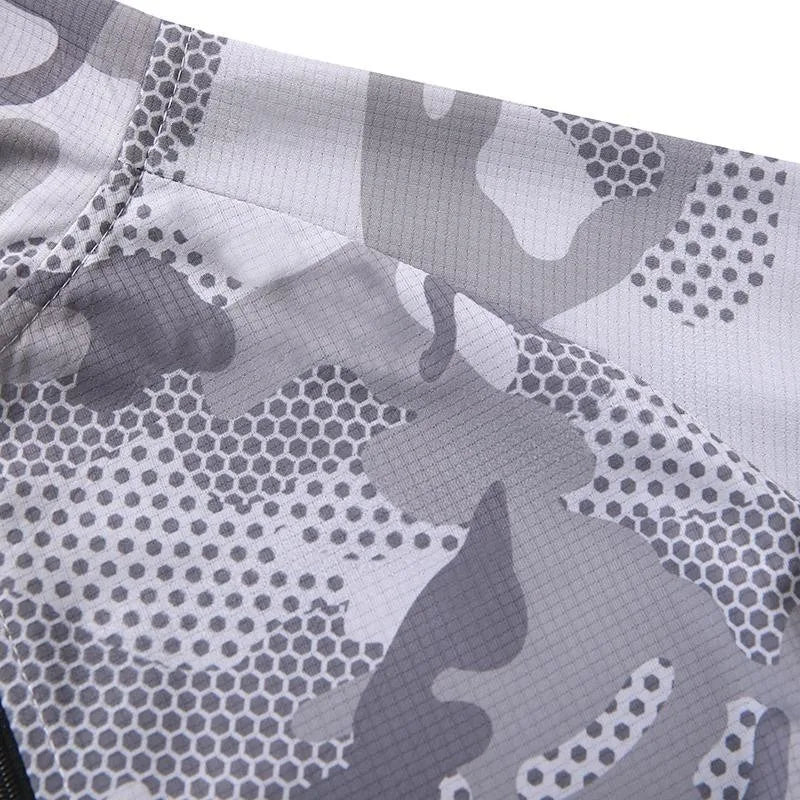 Summer men's camouflage sunscreen clothes fishing clothes lightweight and breathable quick drying clothes outdoor Road Clothing