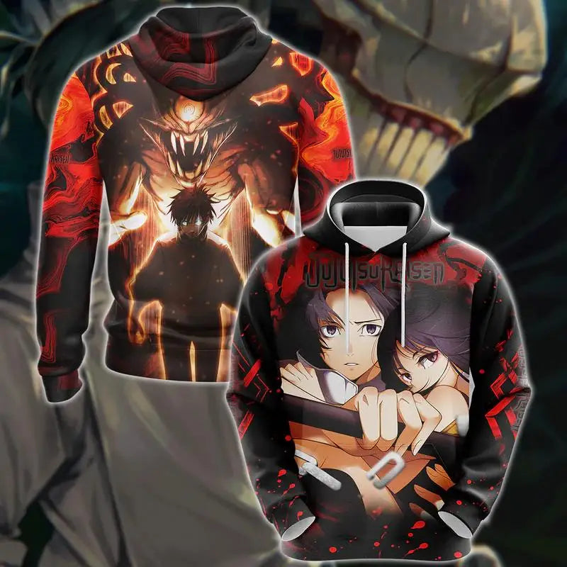 Anime HD Printing Mens Women Universal Hoodies Autumn Fashion Street Men Sweatshirts Casual Loose Men Clothing Tops Hoodies