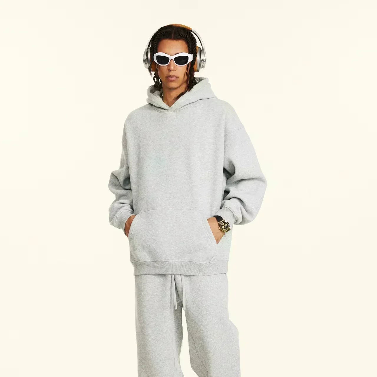Wake The Beast Printed Men's and Women's Cotton Hoodies Without Drawstring Loose Warm Sweater Long Sleeve Plush Pullover