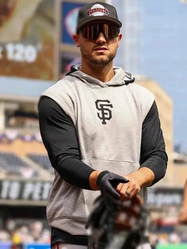 SF Giants Grey Sleeveless Hoodie