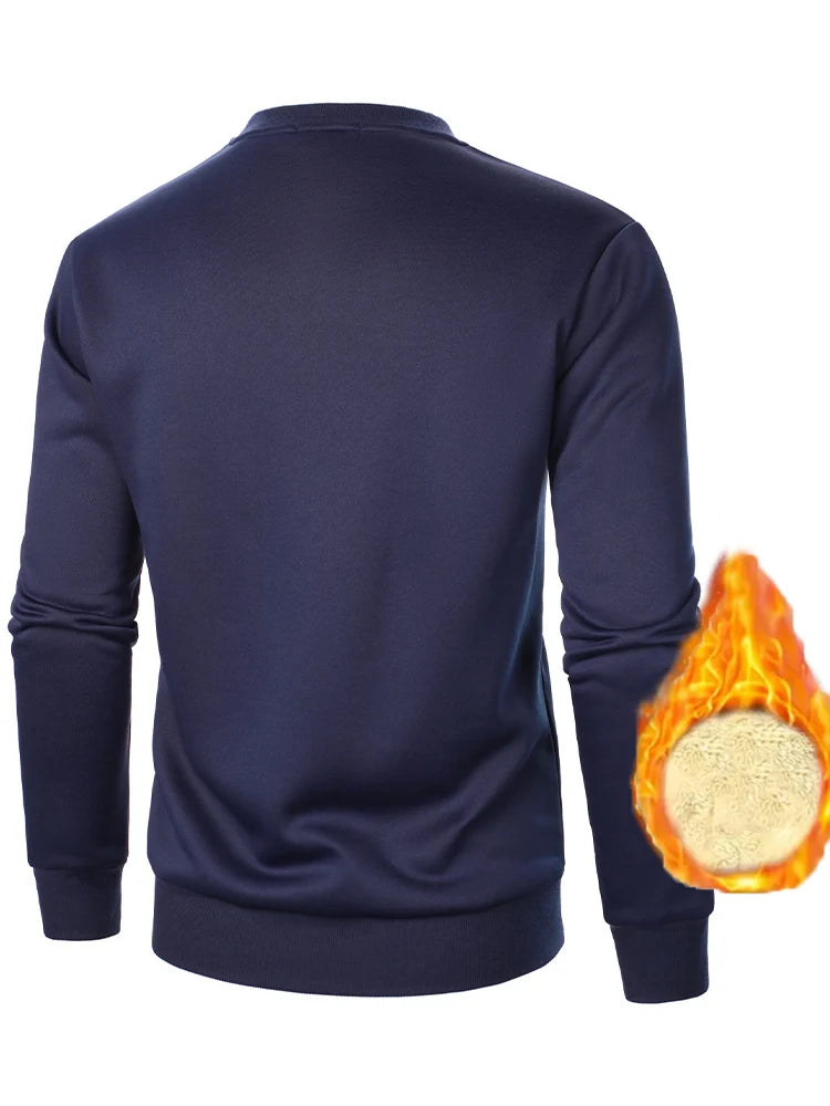 Cashmere round neck men's winter thick cashmere under a warm cashmere