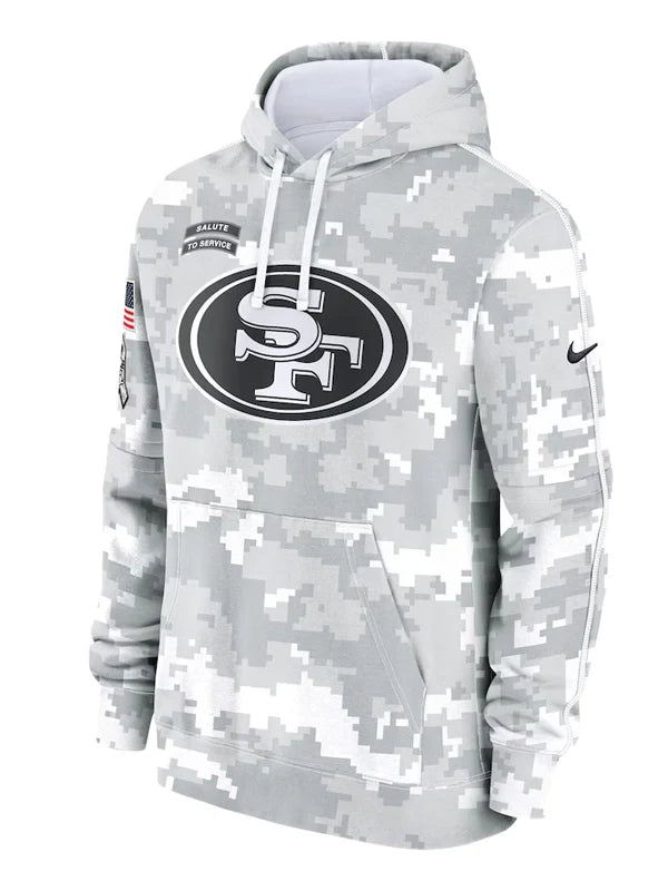 2024 San Francisco 49ers Arctic Camo Salute to Service Hoodie