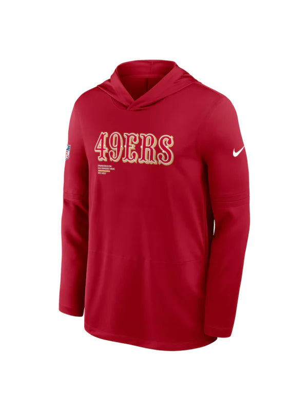 San Francisco 49ers Sideline Performance Long Sleeve Hoodie T-Shirt