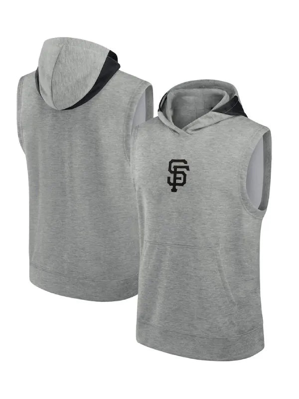 SF Giants Grey Sleeveless Hoodie