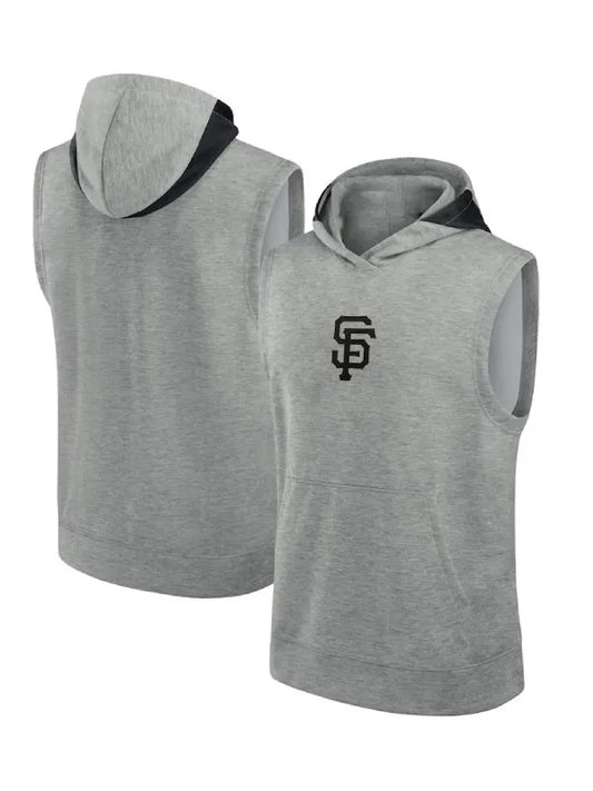 SF Giants Grey Sleeveless Hoodie