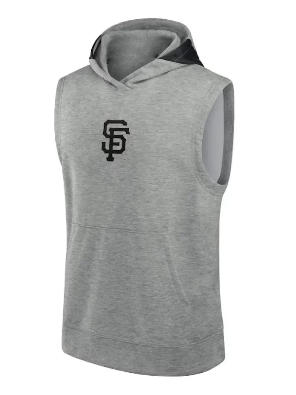 SF Giants Grey Sleeveless Hoodie
