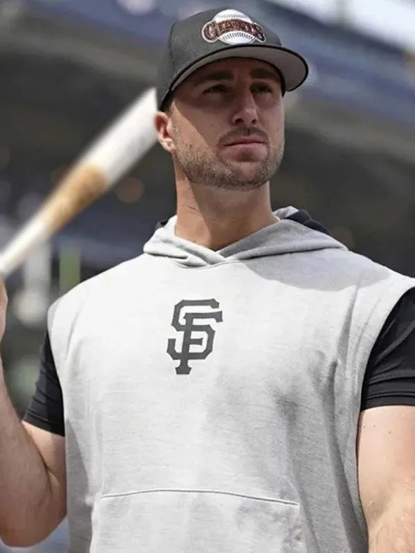 SF Giants Grey Sleeveless Hoodie