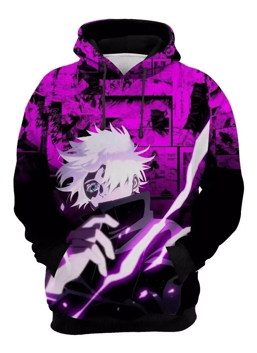 Anime HD Printing Mens Women Universal Hoodies Autumn Fashion Street Men Sweatshirts Casual Loose Men Clothing Tops Hoodies