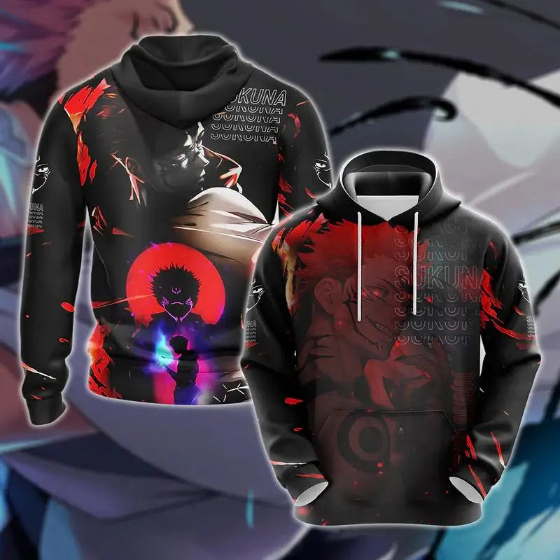 Anime HD Printing Mens Women Universal Hoodies Autumn Fashion Street Men Sweatshirts Casual Loose Men Clothing Tops Hoodies