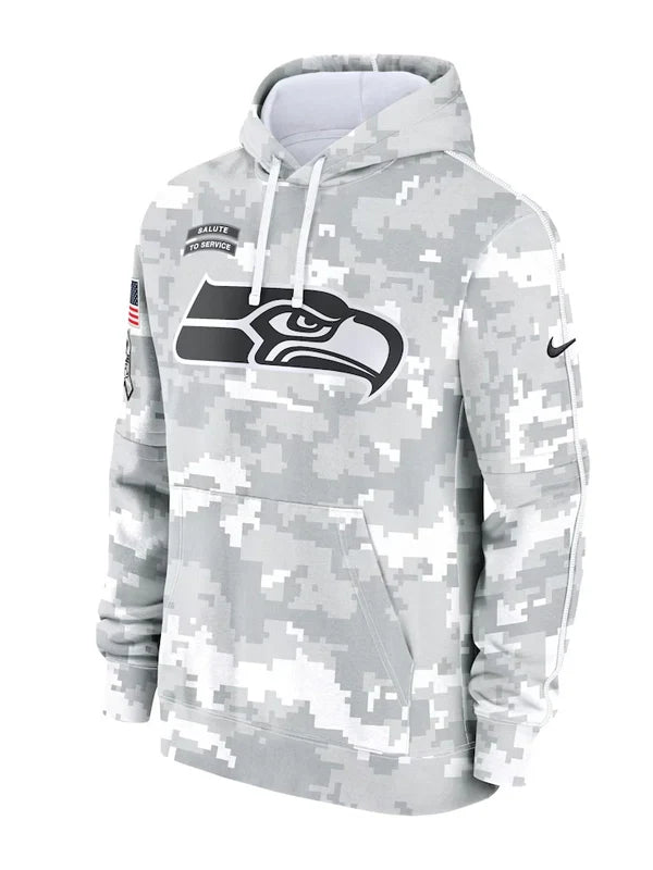 2024 Seattle Seahawks Arctic Camo Salute to Service Hoodie