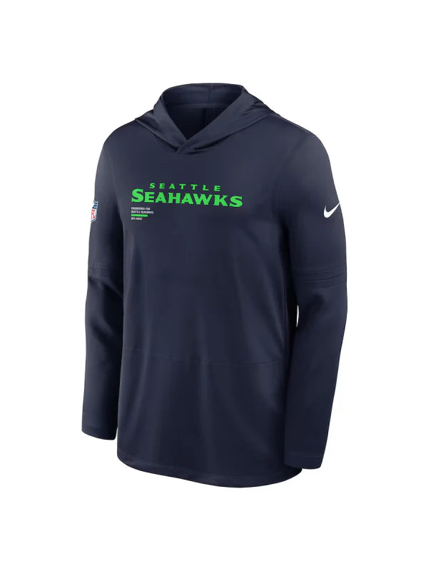 Seattle Seahawks Sideline Performance Long Sleeve Hoodie T-Shirt