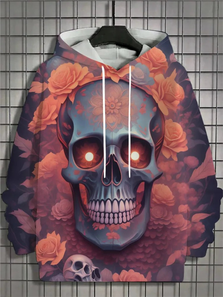 2024 New Men's 3D Mexican Day of the Dead Printed Hoodie for Men and Women Casual Fashion Men's Hoodie Street Men's Tops