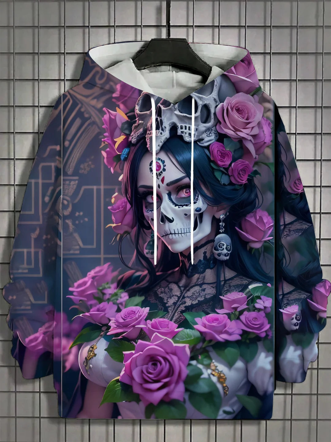 2024 New Men's 3D Mexican Day of the Dead Printed Hoodie for Men and Women Casual Fashion Men's Hoodie Street Men's Tops