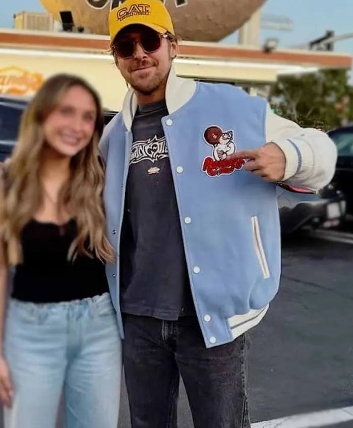 Ryan Gosling Randy’s Donuts Varsity Jacket  - Recreated