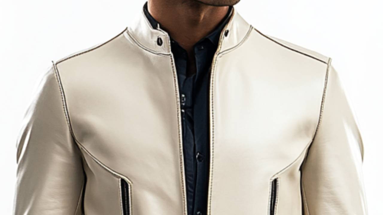 Sonny white Leather Jacket - Men Leather Jacket white