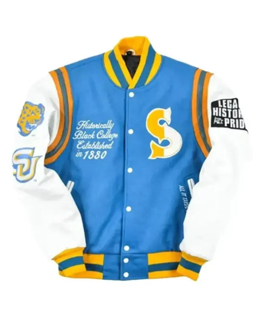 Southern University Motto 2.0 The Bluff Varsity Jacket  - Recreated