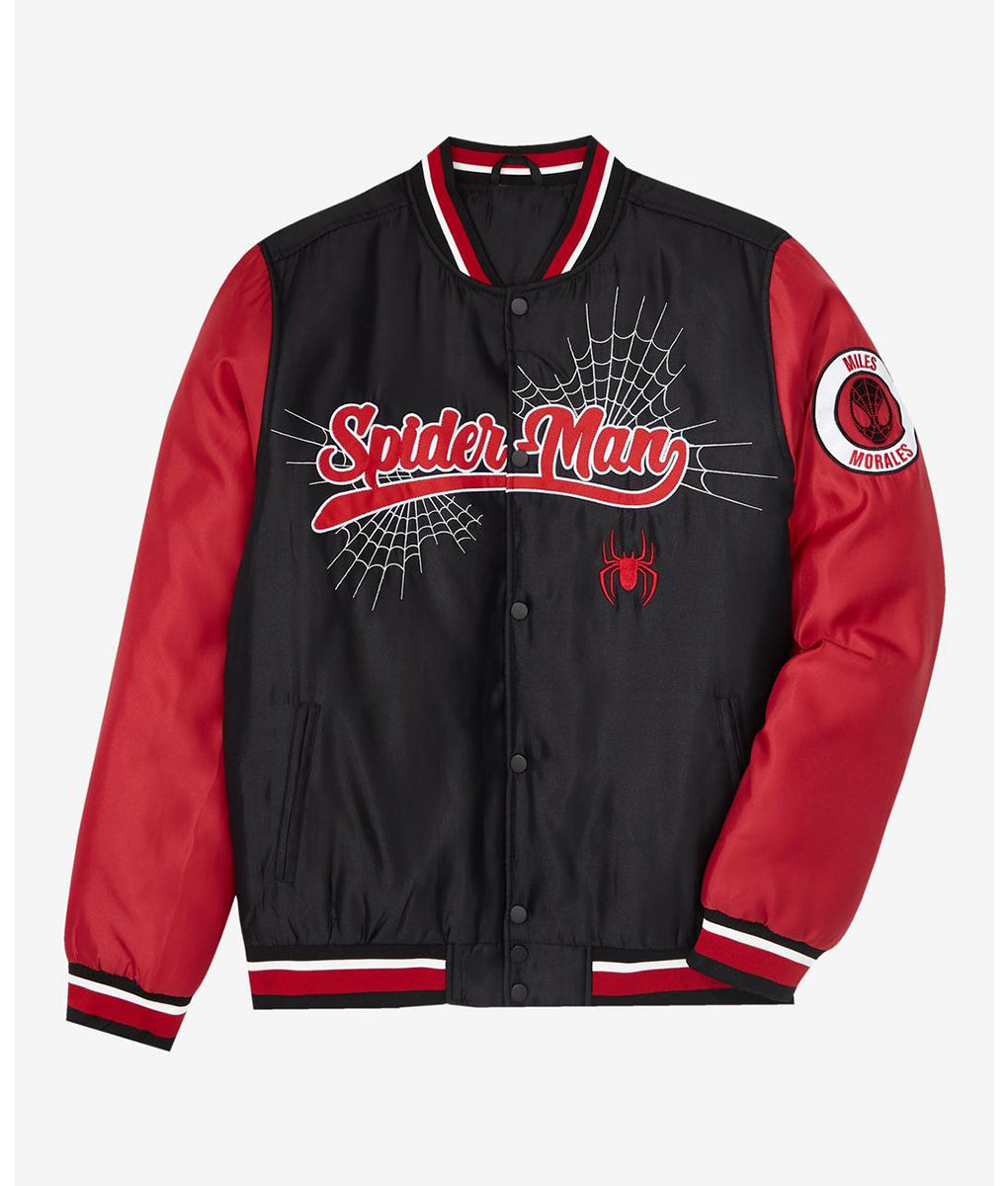 Spider-Man: Across the Spider-Verse Miles Morales Varsity Jacket  - Recreated
