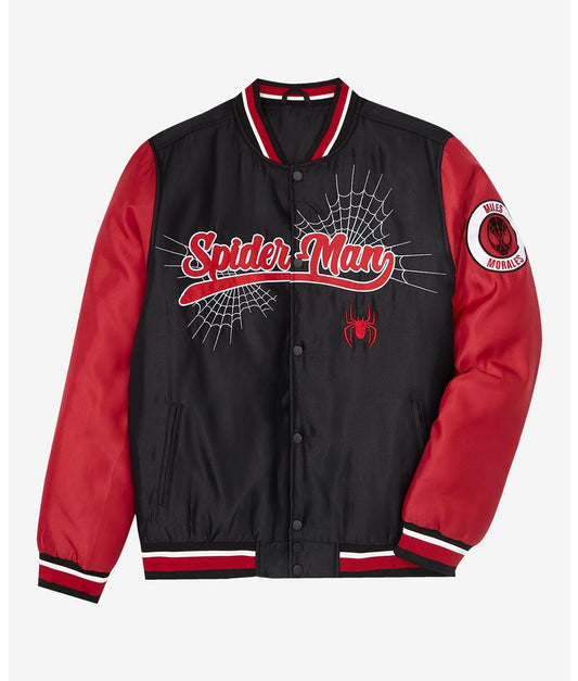 Spider-Man: Across the Spider-Verse Miles Morales Varsity Jacket  - Recreated