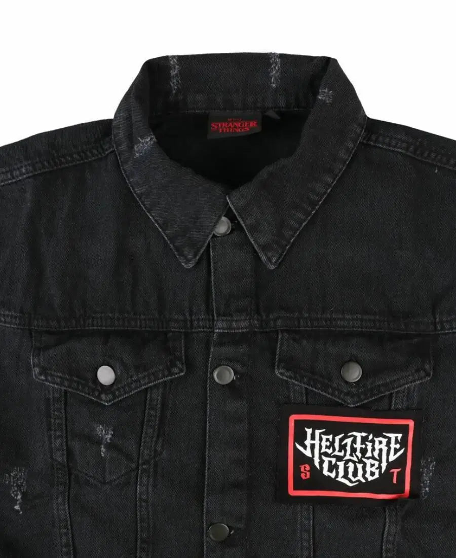 Stranger Things Hellfire Club Black Denim Vest