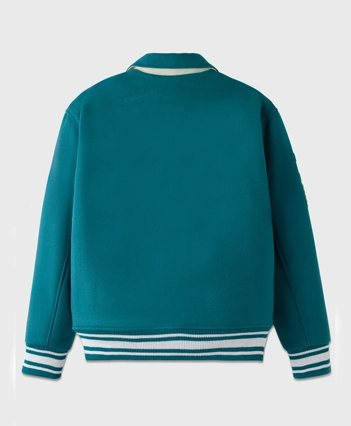 Stylish Cambridge Green Varsity Lettermen Jacket  - Recreated