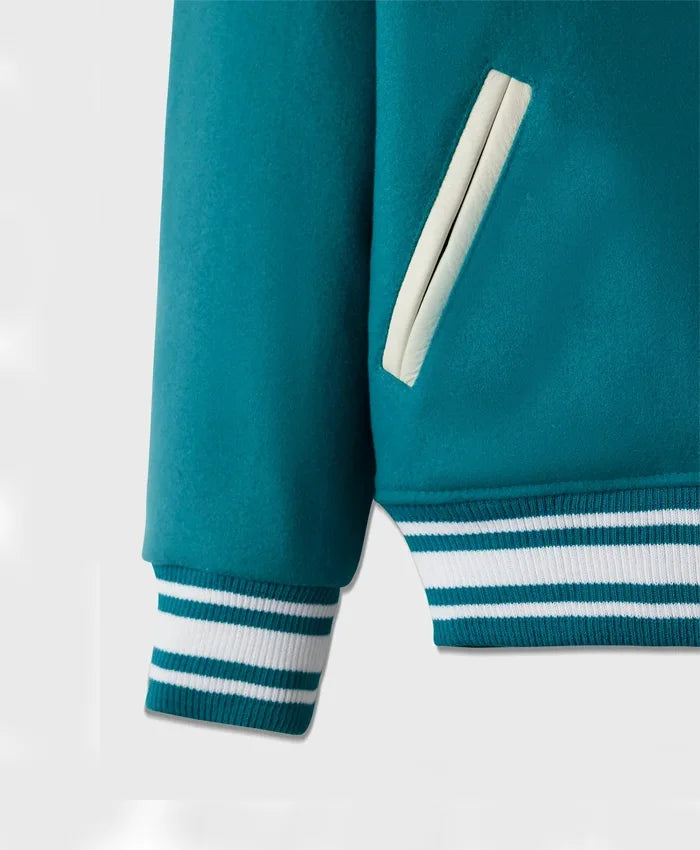 Stylish Cambridge Green Varsity Lettermen Jacket  - Recreated