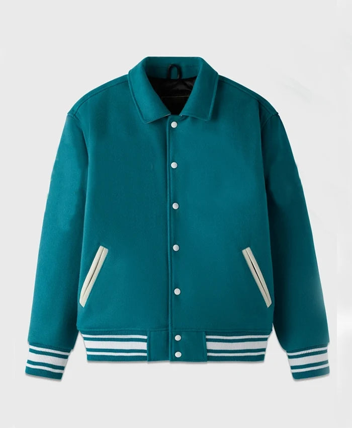 Stylish Cambridge Green Varsity Lettermen Jacket  - Recreated