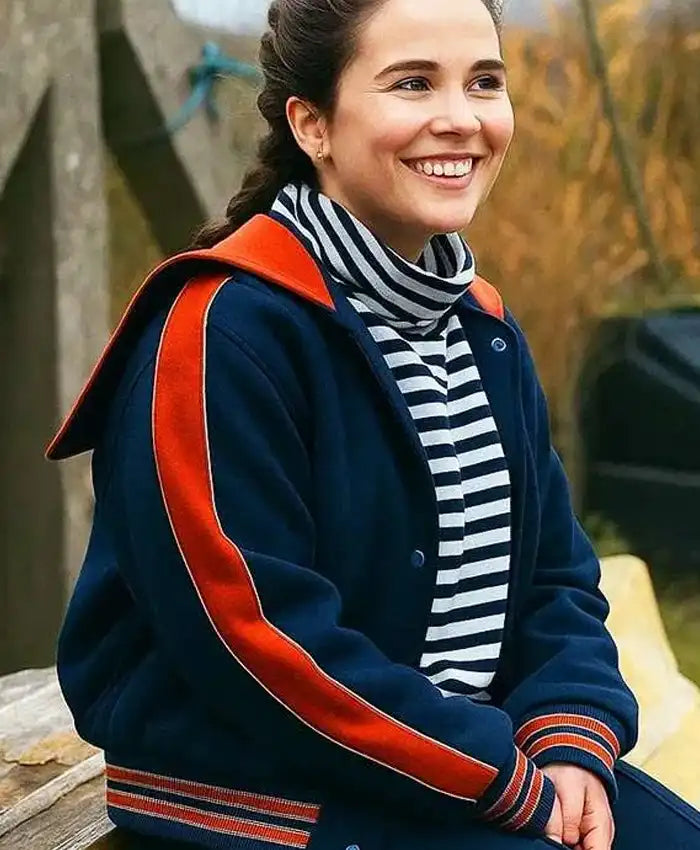 Such Brave Girls S02 Lizzie Davidson Blue Varsity Jacket  - Recreated