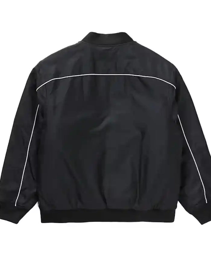 DJ Contrast Script Black Varsity Jacket  - Recreated