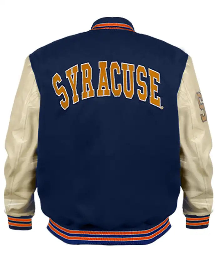 Syracuse S Letterman Varsity Jacket  - Recreated
