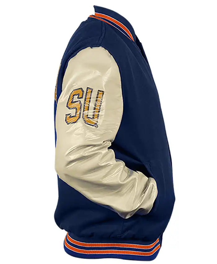 Syracuse S Letterman Varsity Jacket  - Recreated