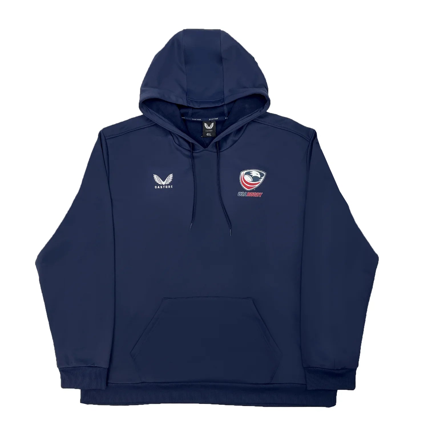 USA Rugby Brush Back Overhead Blue Hoodie – Recreated Edition