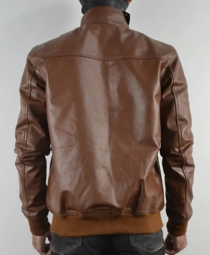 Tan Bomber Jacket Mens  - Recreated