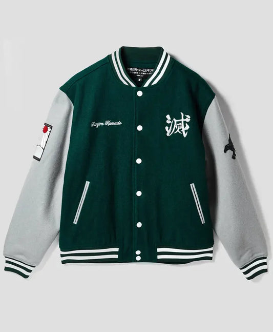 Tanjiro Wool Varsity Jacket  - Recreated