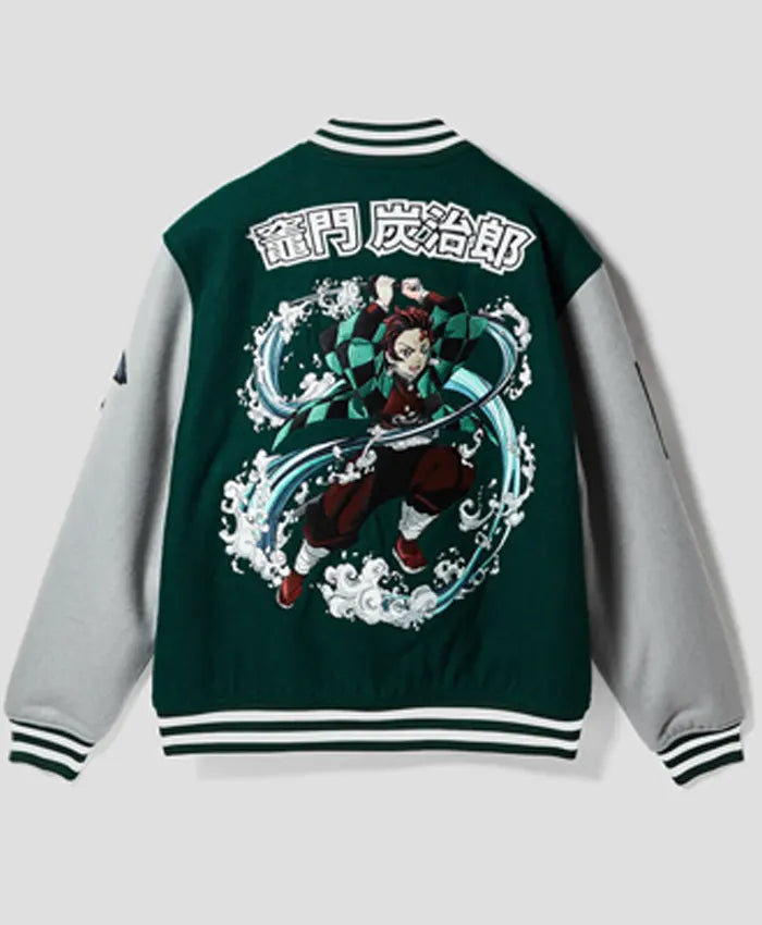 Tanjiro Wool Varsity Jacket  - Recreated