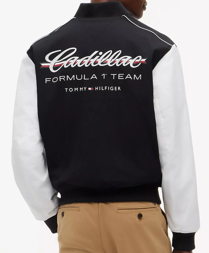 Tommy x Cadillac F1 Team Varsity Bomber Jacket  - Recreated